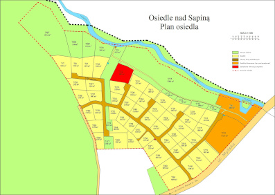 Osiedle nad Sapiną - działki na Mazurach - plan osiedla